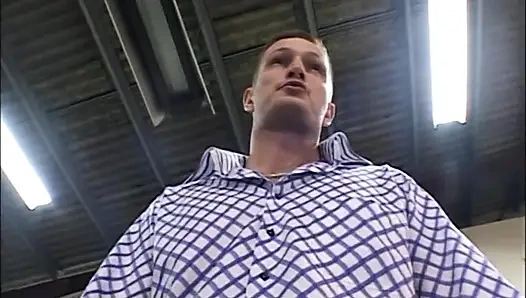 Two sluts are roughly banged in a plane hangar