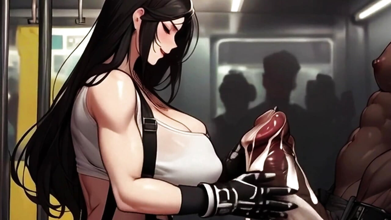 Tifa Gives Strangers Sneaky Handjobs On The Midgar Train