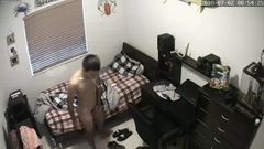 waking up nude - unsecured ip cam