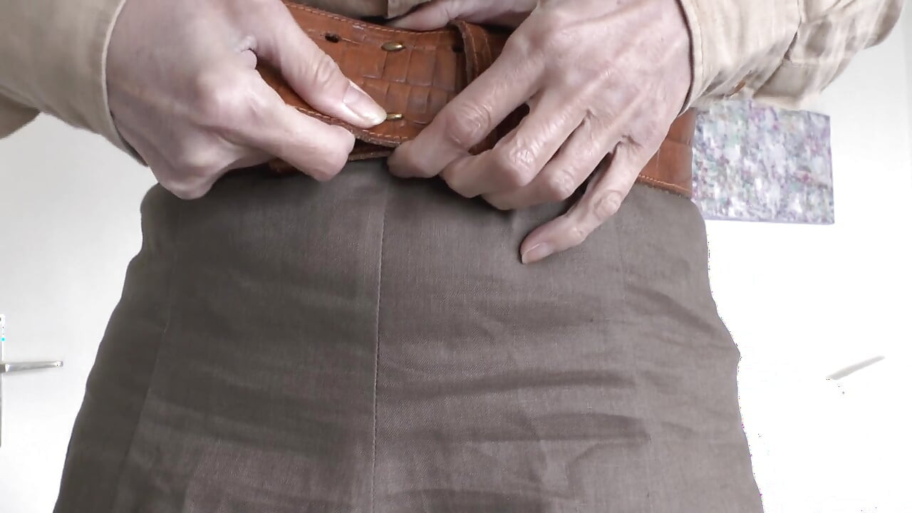 Exciting Belt Try-on with a Linen Skirt, Part 3, Lady Victoria Valente