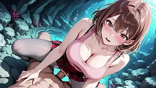 Hentai kızı gizli sualtı mağarasında sert sikiliyor - büyük dölleme taşması