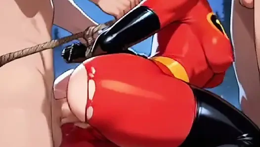 Хентай аниме - удивительная мачеха трогает с двумя членами внутри нее