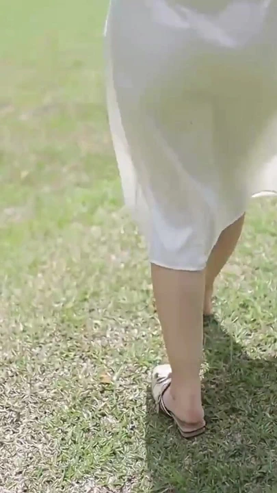 MY FIRST PUBLIC MASTURBATION ,  I WEAR SATIN WHITE SATIN DRESS | Clip 1