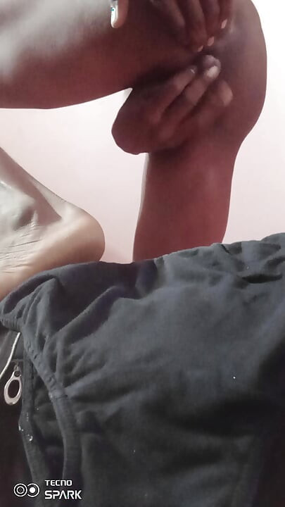 Indian guy fucking his ass with his own cock