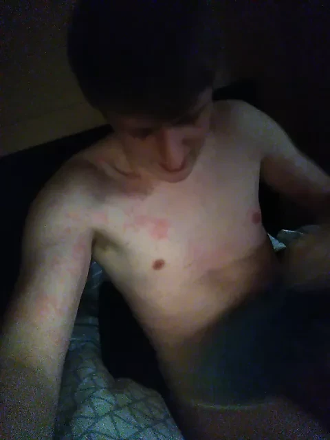 A straight blonde slave slapping his dick