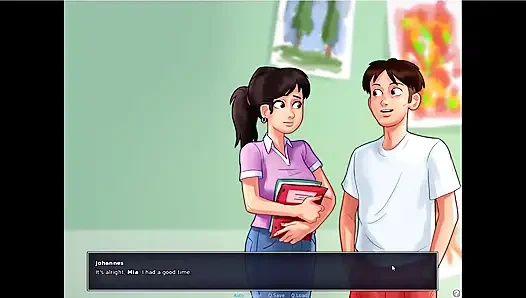 Летняя сага - Johannes трахнул Aqua в воде... Johannes снова играла вращение боттеля с дамами