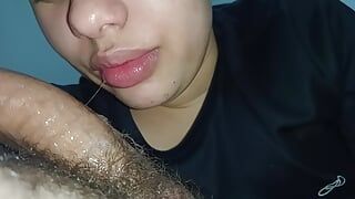 I love to feel all the horniness of a hardening cock with my extreme and deep blowjob,; I love it