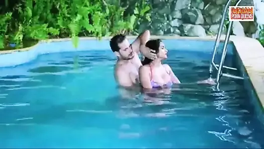 Nyla Usha, Swimming pool Kissing Scene, Real sex