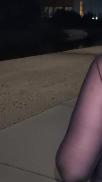 Thick BBW wife strips in public park and role play with hus! BadBlondieMonroe | Clip 1