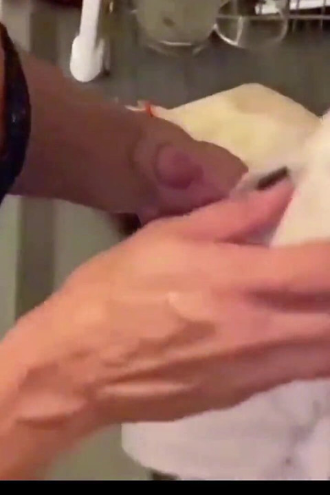 Stepmom in the Kitchen Is Watched Suddenly Saw Her Stepson's Cock and...