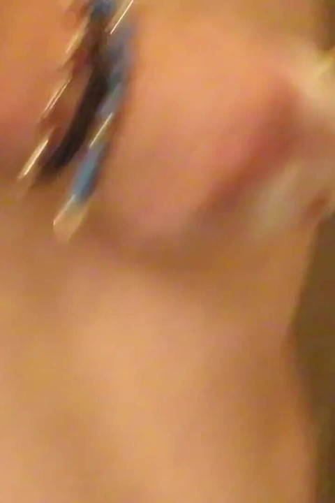 Step mom cleaning bathroom thinks of her step son watching