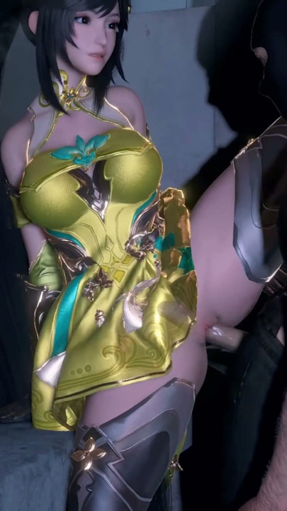 3D Big Boobs Cosplay Slut Cheating with Big Dick in Bathroom
