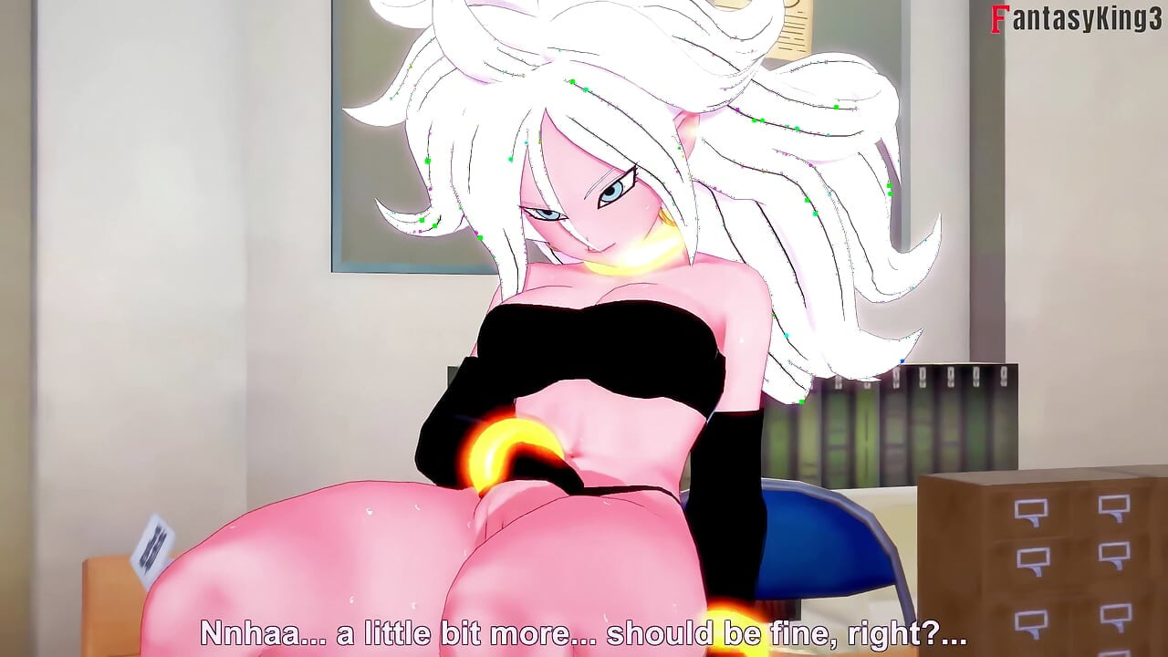 Android 21 se masturba en la biblioteca así que la ayudo - Dragon Ball Zex Series