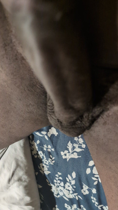 Playing with my hard cock