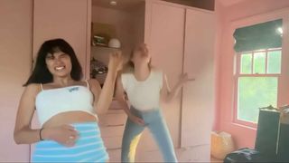 Diane Guerrero and hot blonde friend dancing