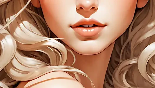 Lustrender çizgi roman tarzı çıplak elf kız slayt gösterisi - seksi ai fantezi elf amcık ve memeler