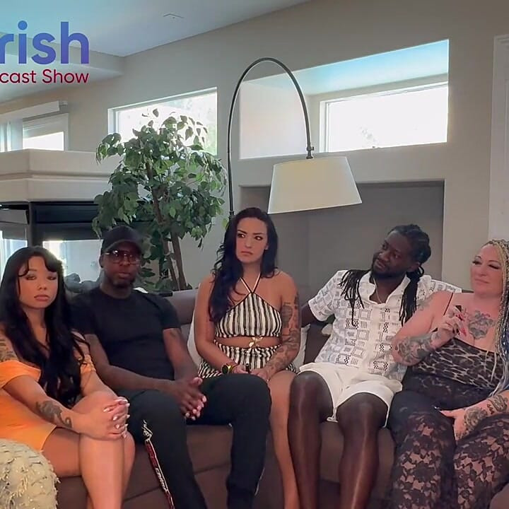 Mrflourish podcast de ochtend erna in Vegas 8 pers. vóór het filmen van een aflevering omdat het ingewikkeld is