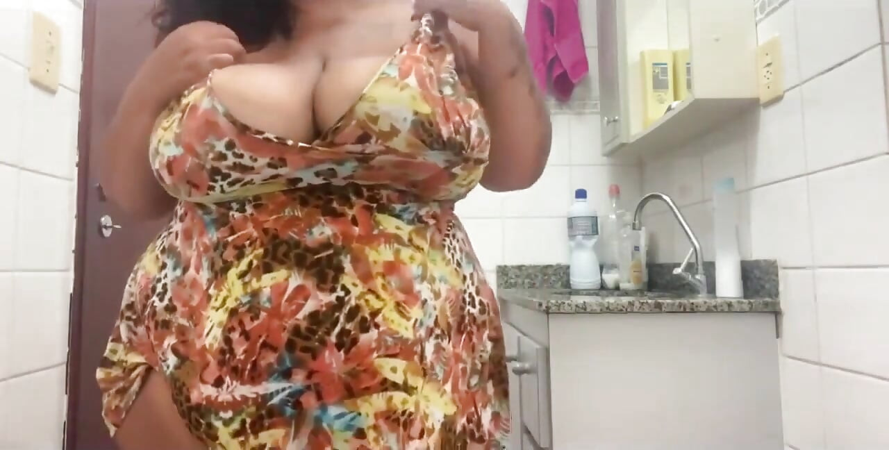 In the Bathroom at Home Putting Balls in the Ass - Mary Jhuana