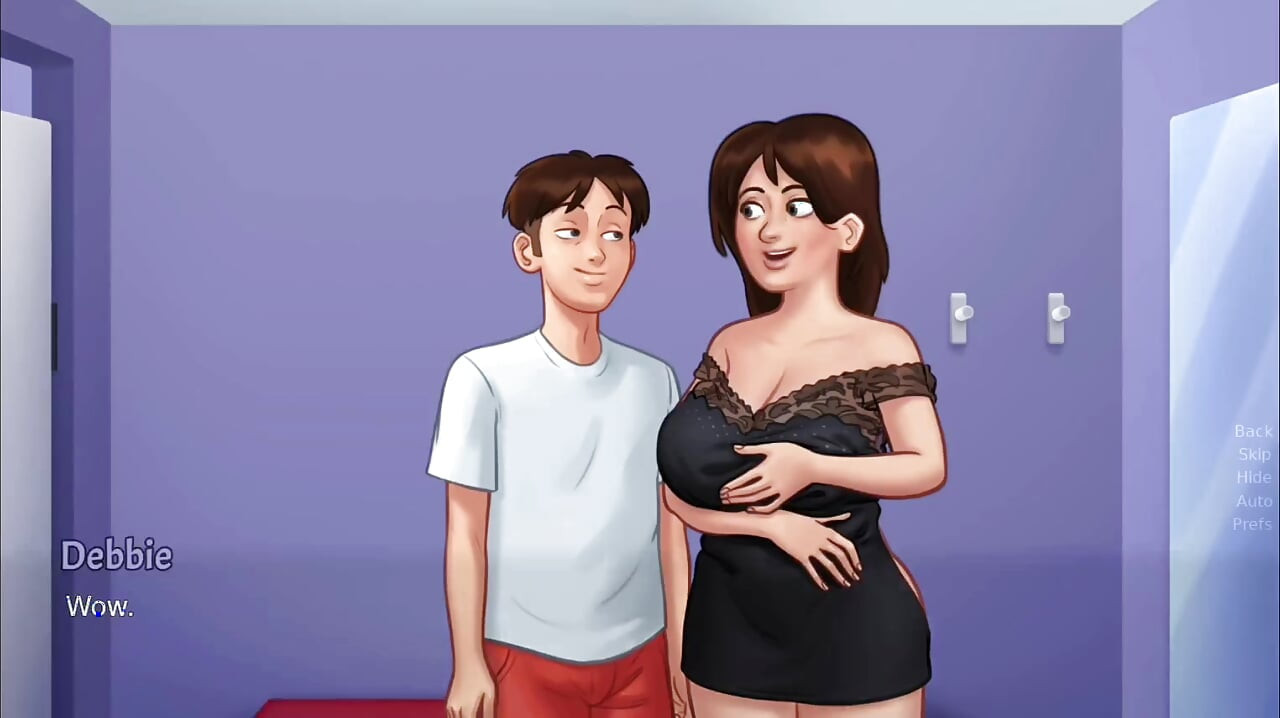 Debbie finally kissed Anon - summer time saga gameplay