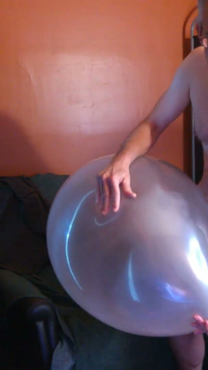 114) Slow Inflation of Big Round Balloon, JO, Cum and Pop! Daddy | Clip 2