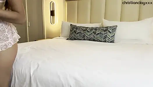 Reyna Belle Howls Like a Bitch as She Takes Christian Clay's Big Cock