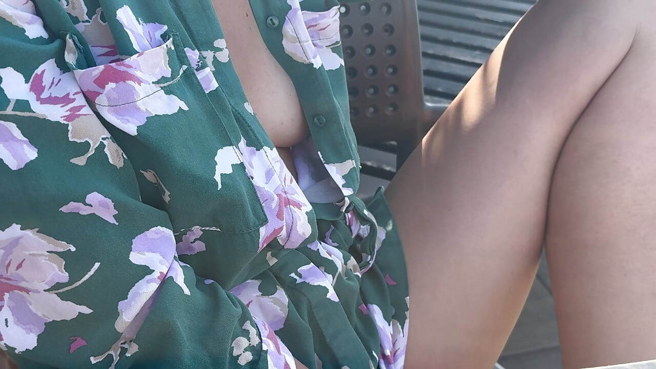 Descretely unbuttoning my shirt and exposing my pierced nipples in a public coffee shop