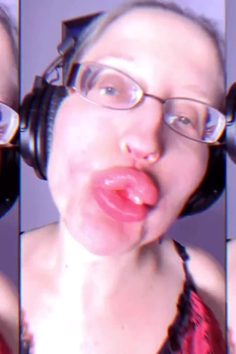 Asmr gigi Candy Makan - Asmr, cermin mata, gianess, gincu, bibir besar, mulut, makanan, fetish muka, kuku panjang