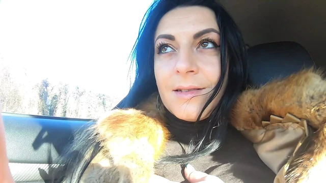 Cheating Wife Goes Fur-coat Shopping with Her Husband&#039;s Friend. She Will Suck His Cock Out-door 221