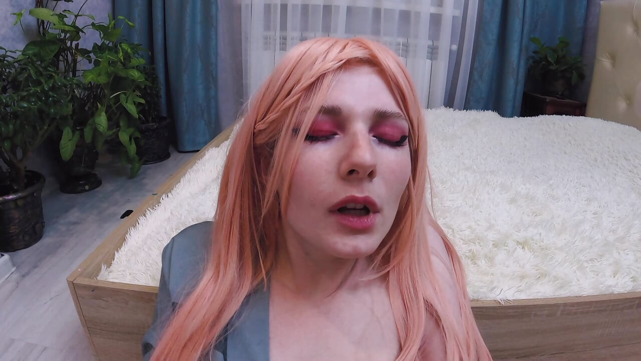 Hot elf masturbates with a huge dildo