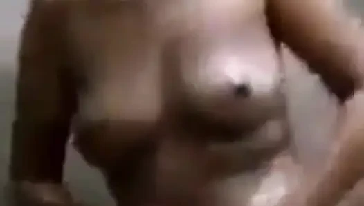 Video call with wife of person taking a shower while matsurbasi