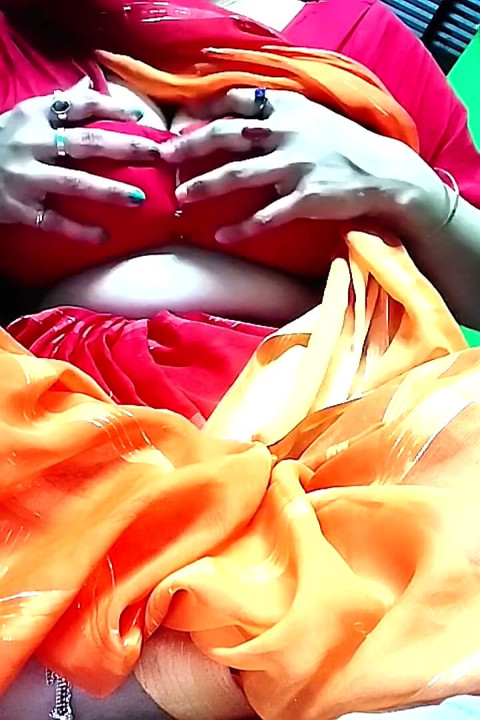 Sensual Desi Beauty in Saree - Gorgeous Boob Squeeze Part 1