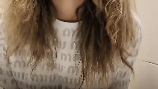 I was in a public restroom with a lot of people outside, and I needed to touch myself and come