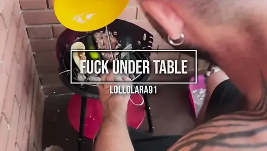 Italian Couple Blowjob Under Table After Eating Deep Creampie POV