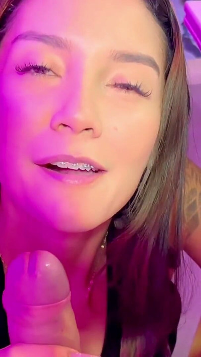 Stepbrother puts on a big cock and fucks Stepsister's mouth while they are home alone | Clip 1