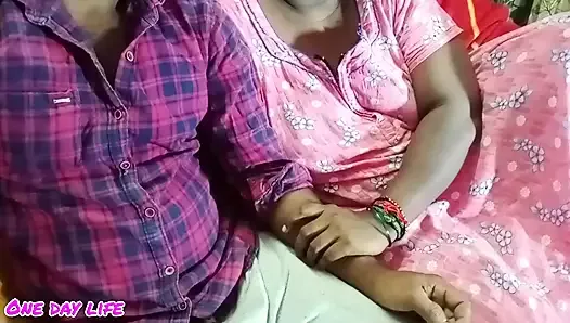 Tamil wife cheats on her husband and has sex with her ex-boyfriend and suddenly her husband comes