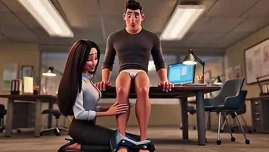 Copy Room Slut - Horny office girl gets fucked in the copy room