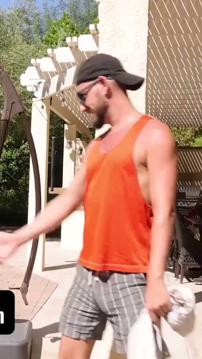 DadCreep - Horny Stepdad Derek Allen Breeds Lazy Stepson Myott Hunter By The Pool And Eats His Cum | Clip 1