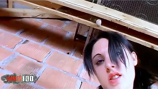 Darla: Young Gothic Brunette Does a Very Sexy and Exciting Strip