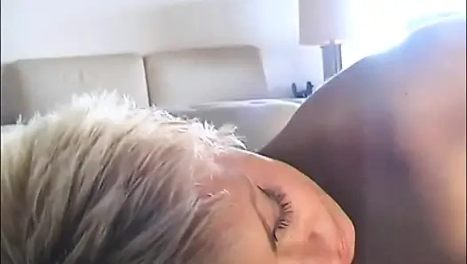 Blonde MILF Takes a Wet Cock in Public