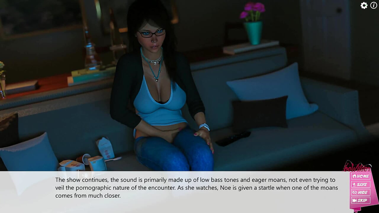 Noemi's Toscana rebirth: horny girl fingers her pussy while watching porn ep 5