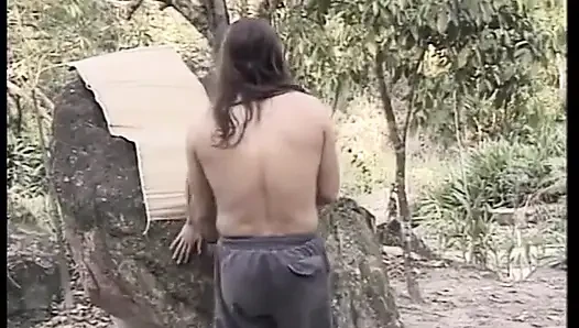 Brazilian couple fuck in the woods
