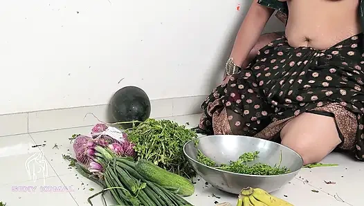 Komal Mami, du heilst das Gemüse, gib mir eine Banane.