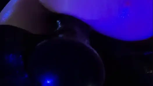 Elara plays with TWO BBC dildos and gets a cum on toes ending!