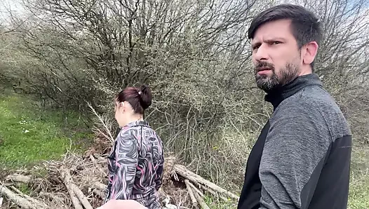 MILF Anal in the Woods - Risky Outdoor Creampie with Horny Mature Slut