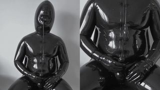 edging in full latex and inflateble hood