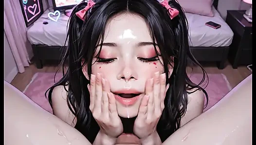 Gothic Addict to Cocksucker: Ich schlucke alles von meinen Freunden um 3 Uhr morgens – KI-Inhalte