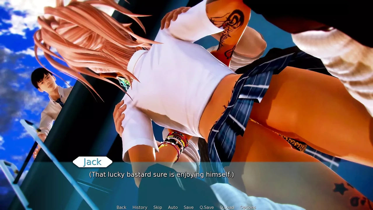Your Classmates are having sex in the School Rooftop while you are watching ( Waifu Academy-Kayane )