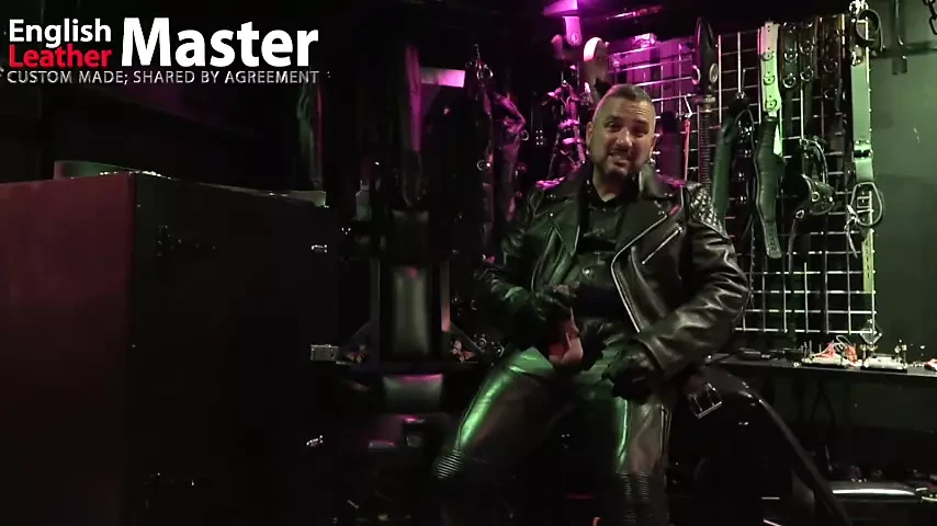 Leather Master humiliates you for your small cock PREVIEW