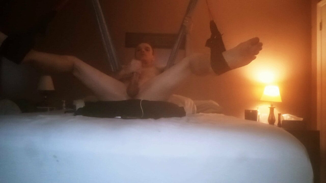 Guy in sex swing
