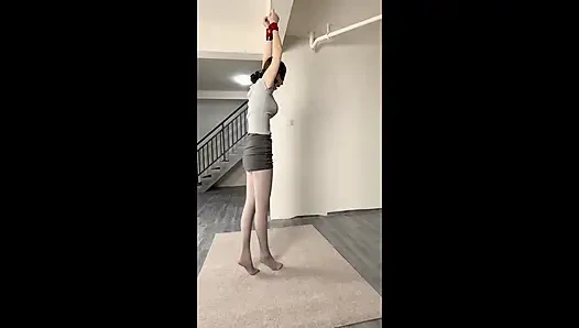Ol Thick Gray Foot Pad Hanging + Electric Shock + Whipping
